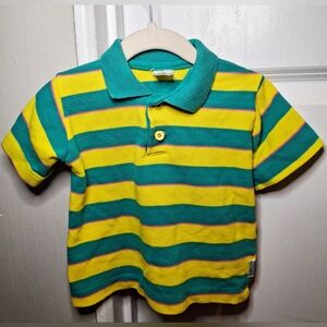 Vintage 80s Stylish Kids Polo Shirt Made in Canada (3T)